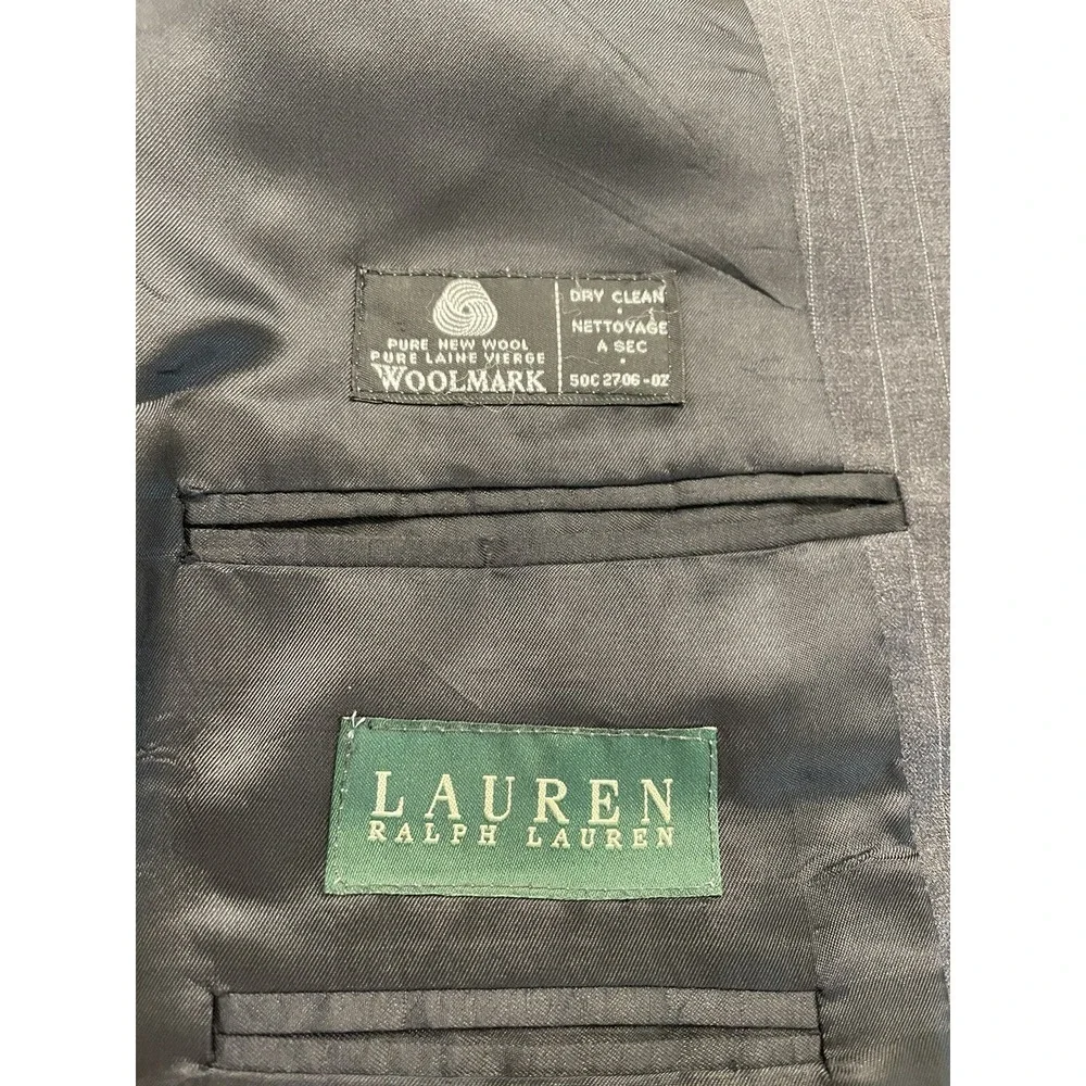 Ralph‎ Lauren 41R  Black Wool Blazer Sport Coat Casual